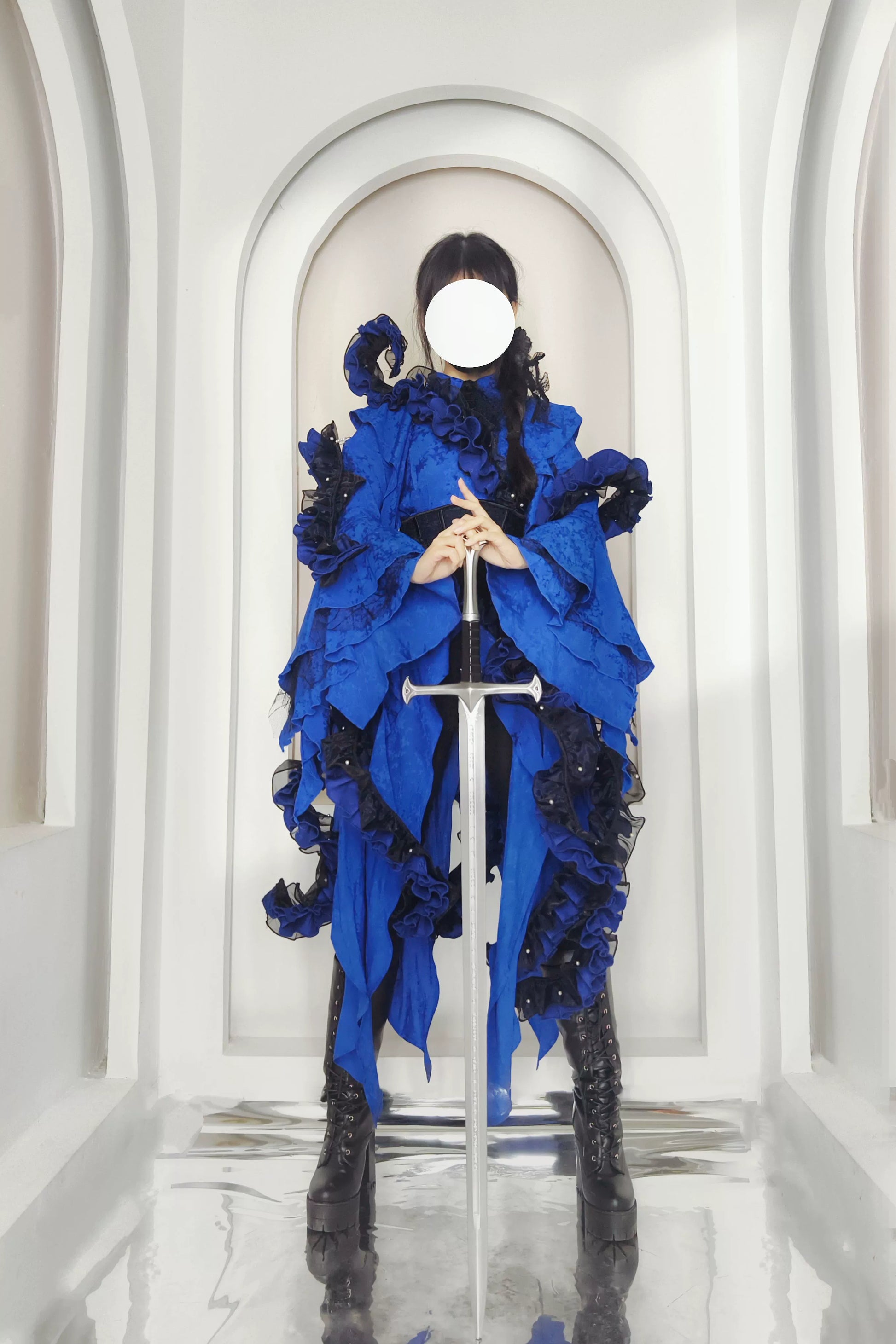 Camouflage Humanoid - Eerie Devour - Gothic Lolita Tentacle-like Petticoat and Short-Sleeved OP