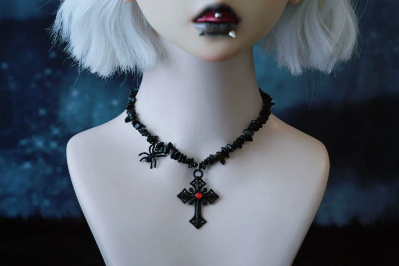 Strange Sugar - Handmade Gothic Lolita Choker, Multiple Pendant
