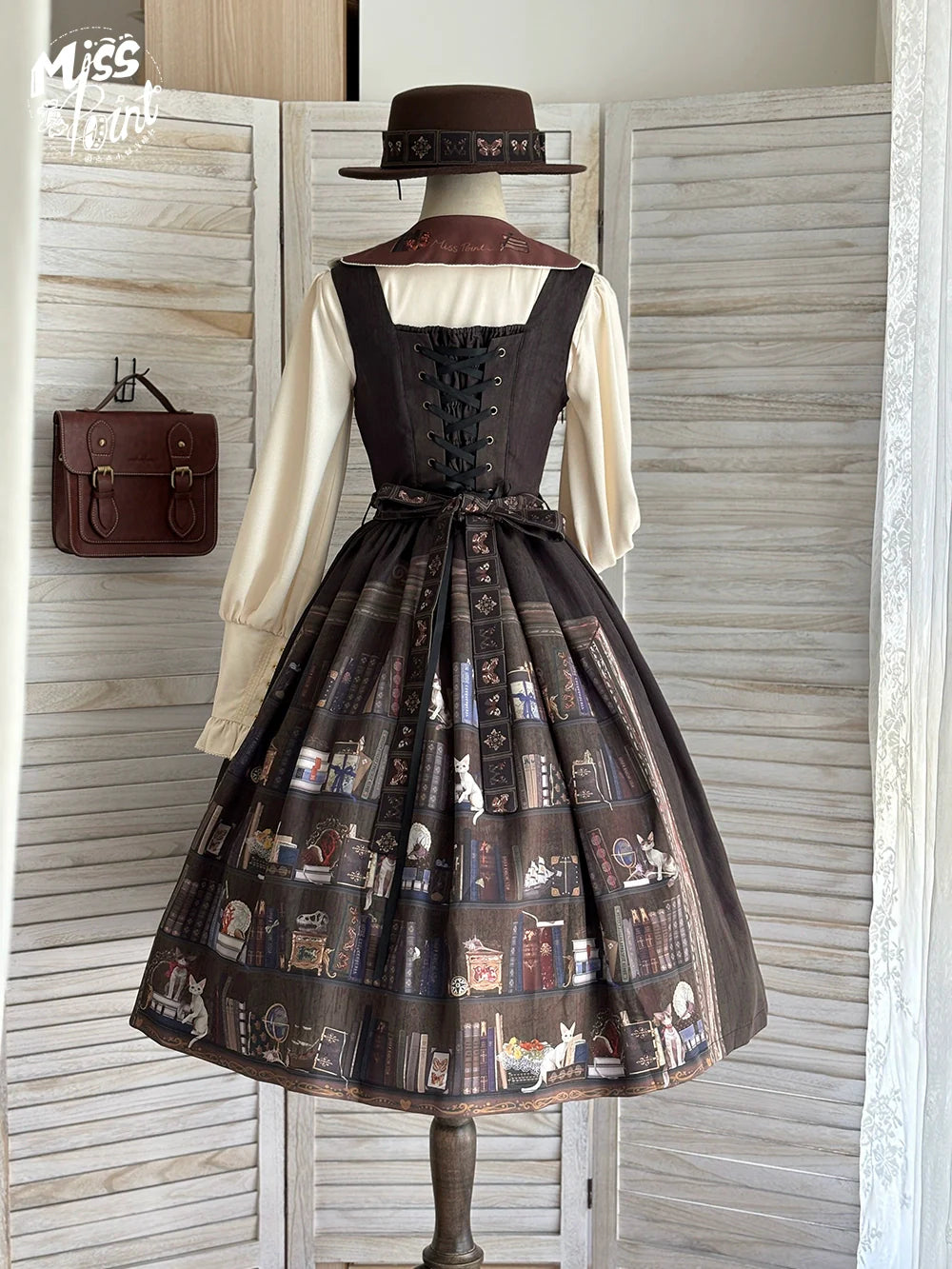 Miss Point - German Bookshelf - Classic Lolita Printed JSK Dress