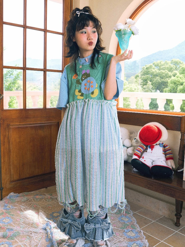 Ladybug knitted skirt 【s0000002634】