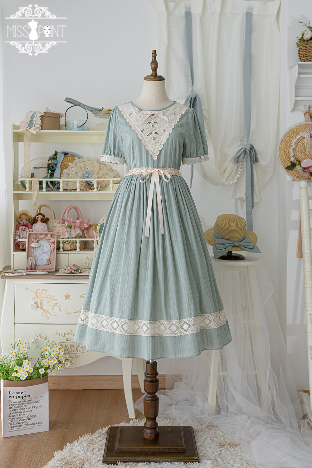 Miss Point - Happy Summer Elegant Lolita Floral OP Dress