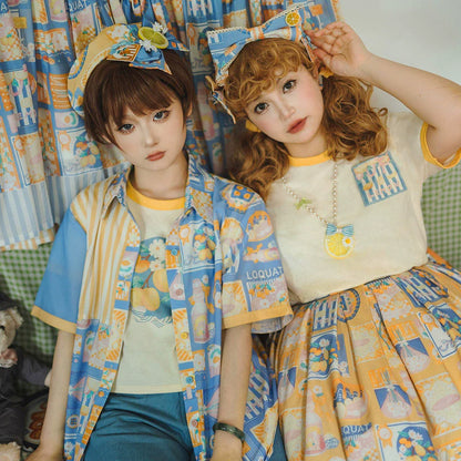 Miss Point - Daisy Lemon - Daily Lolita Lemon Print JSK Customized