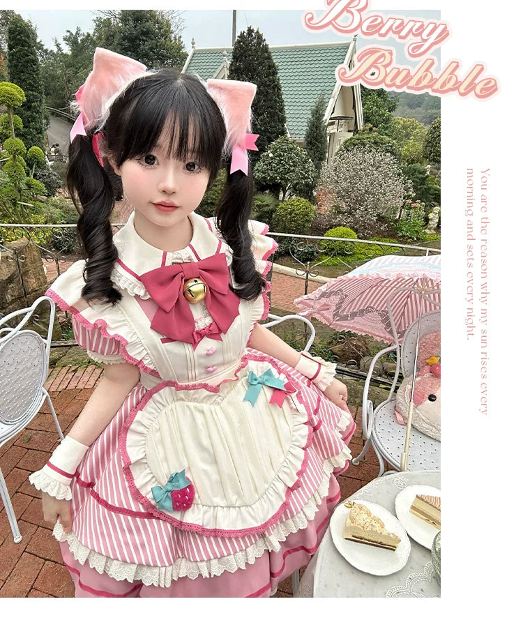 Sakurahime - Berry Bubble - Cute Lolita OP Dress Two Kawaii Styles