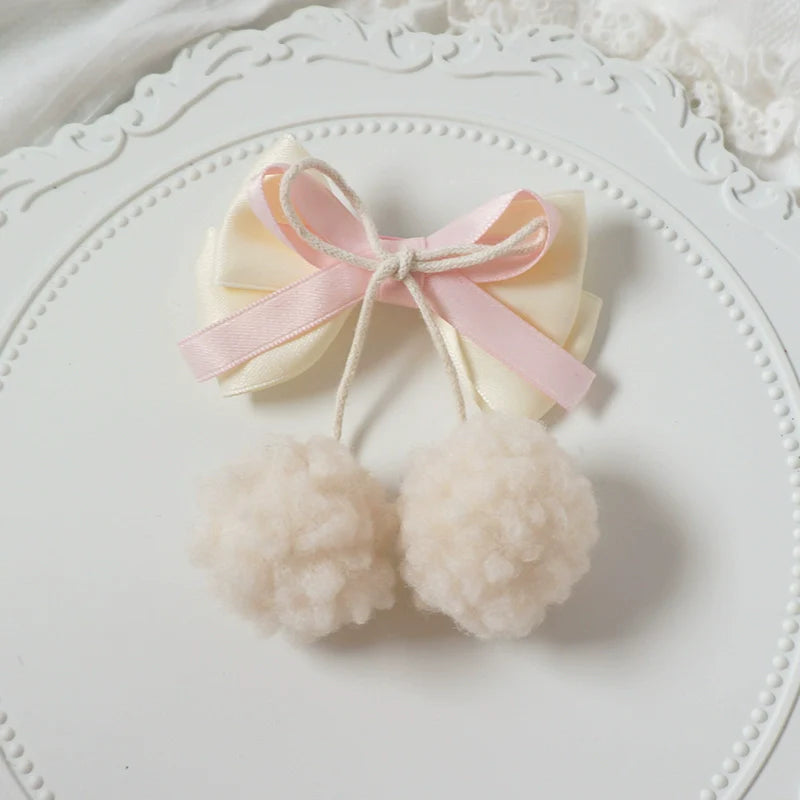 MaoJiang Handmade - Sweet Lolita Accessory Bow Hair Clip and Brooch