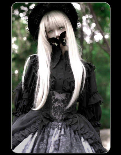 Susin Lolita - Bone-Eroded Butterfly - Gothic Lolita JSK & SK Set