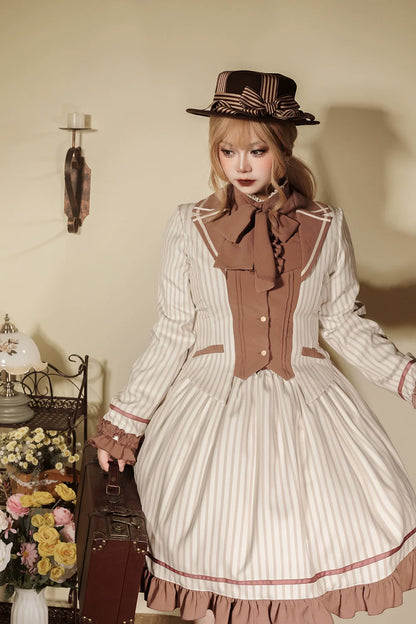 Miss Point - Classical Chocolate - Classic Lolita Blouse Customized Reteo Lolita Shirt