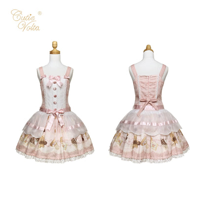 CutieVolta - Blissful Confectionery - Sweet Lolita OP Dress Bear Print JSK