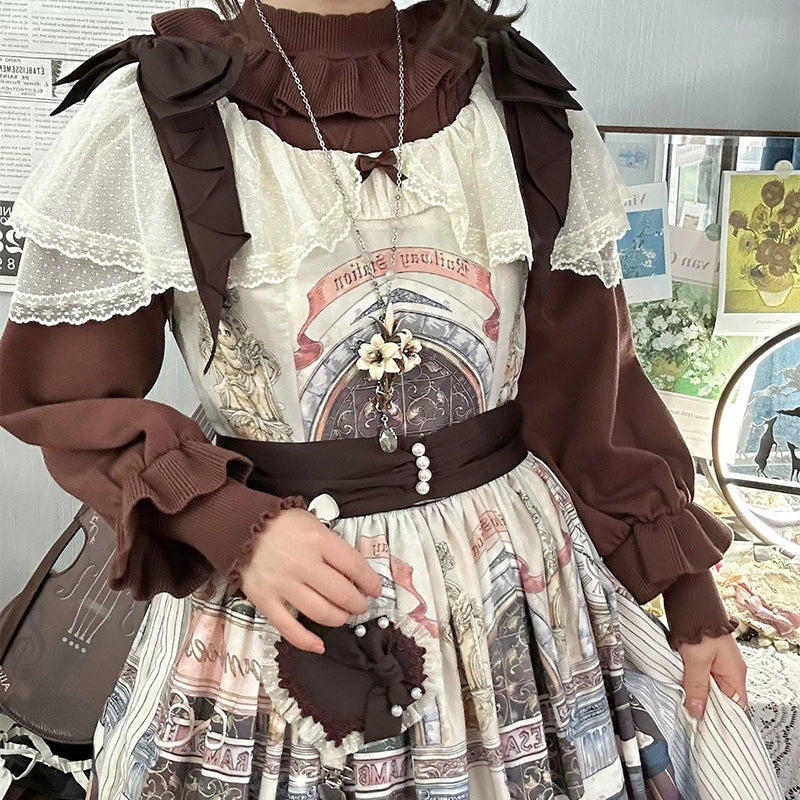 Forest Fluorescent Carps - Sweet Lolita Sweater Autumn and Winter Lolita Inner Wear