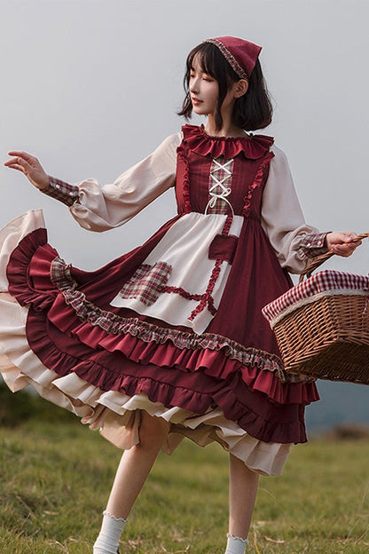 With PUJI - Little Red Riding Hood - Pastoral Lolita OP Fullset