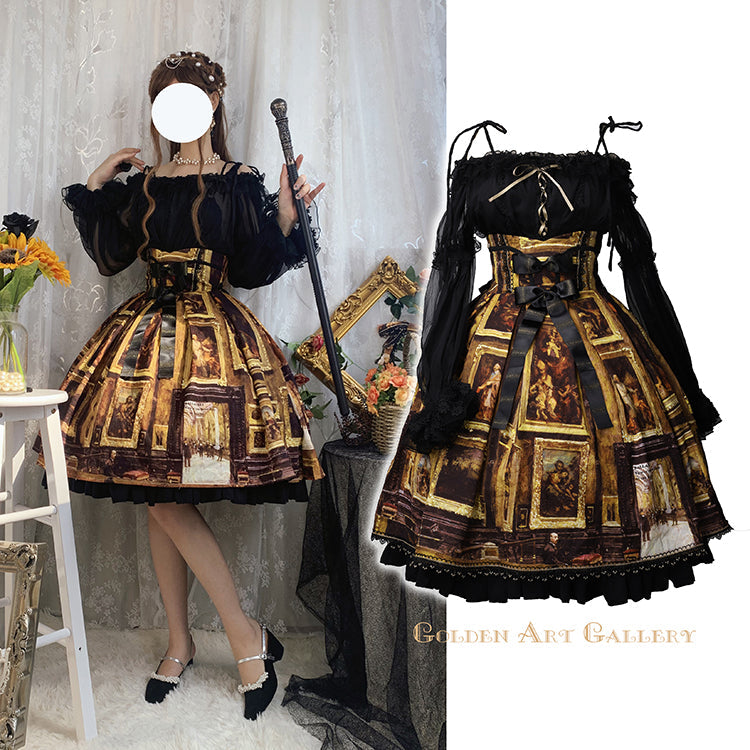 Balladeer - Golden Gallery - Elegant High Waist Lolita SK