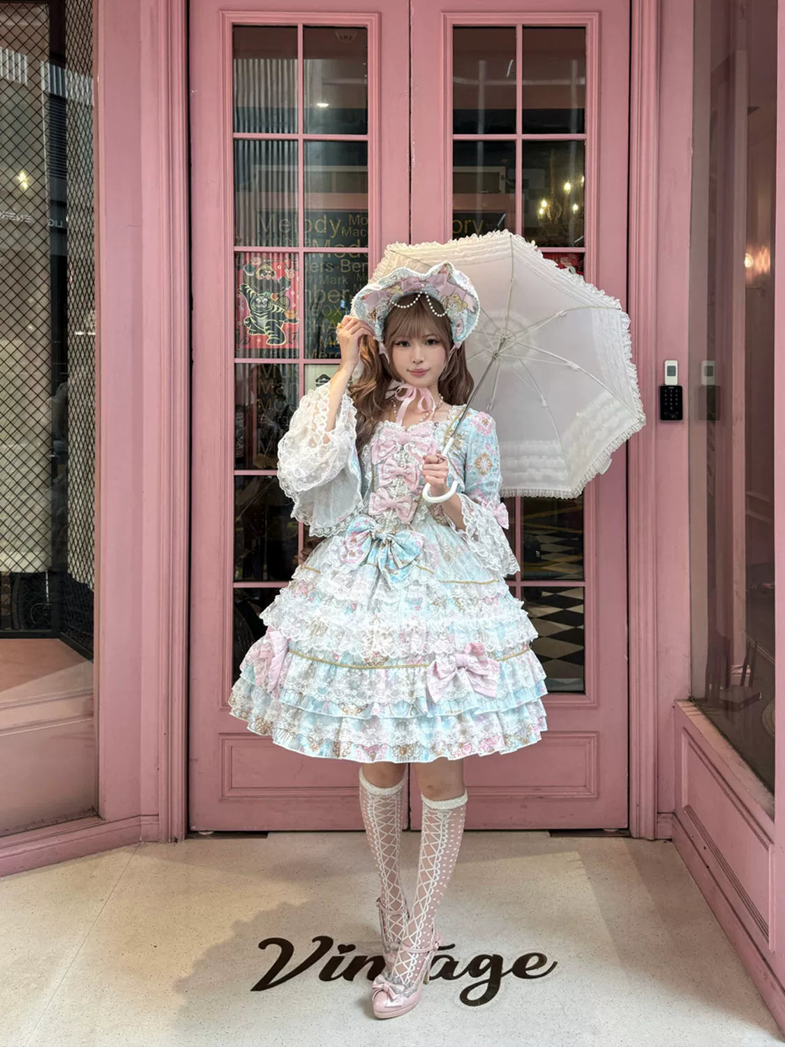 Hanguliang - Candlelight Sonata - Sweet Lolita Long Sleeve OP, Tiered Ruffles