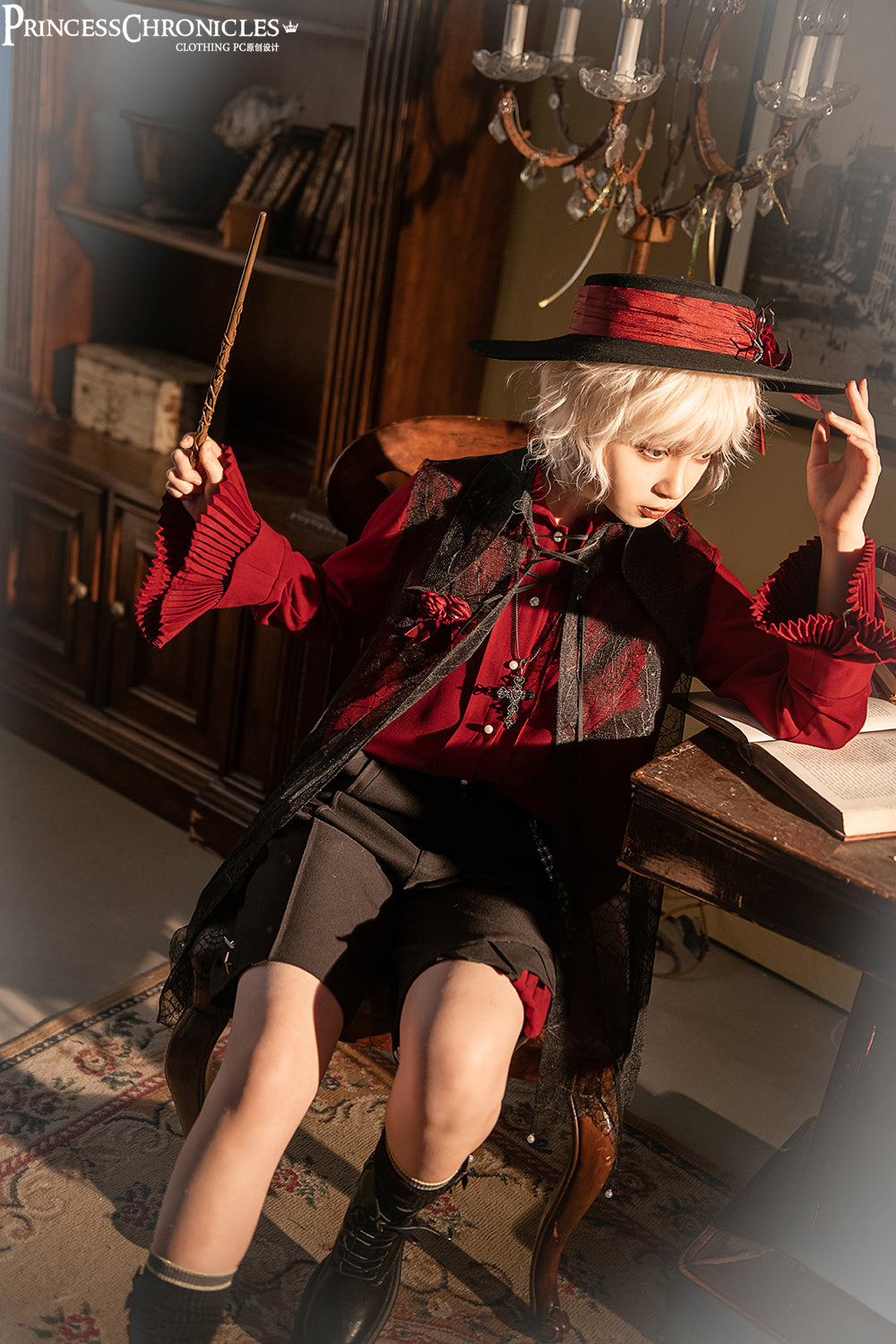 Princess Chronicles - Floating Phantom - Gothic Ouji Lolita Sheer Cape