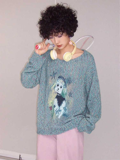 Dog print sweater【s0000009642】