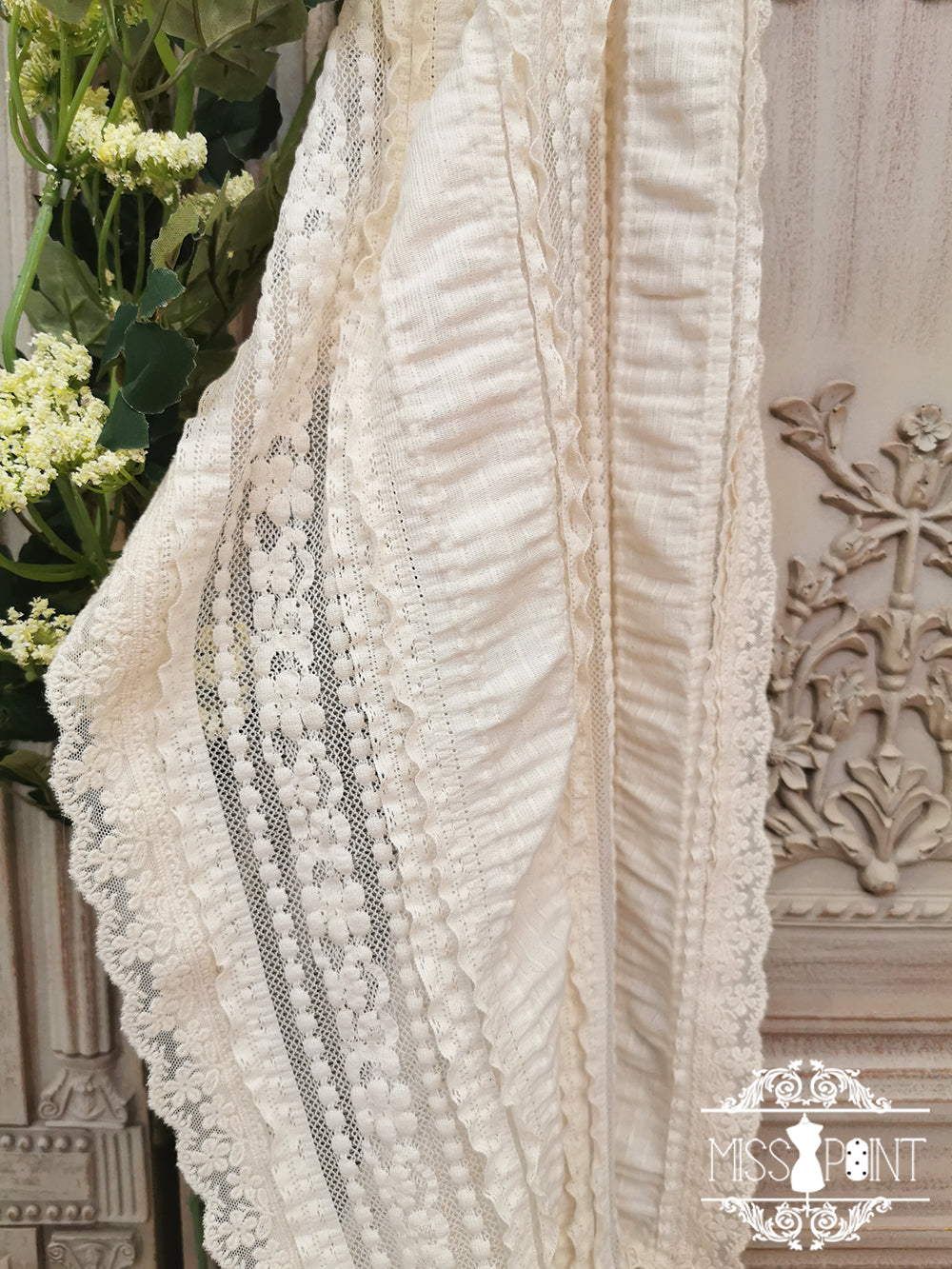 Miss point - Sally's Garden - Lace Cotton Lolita Shawl