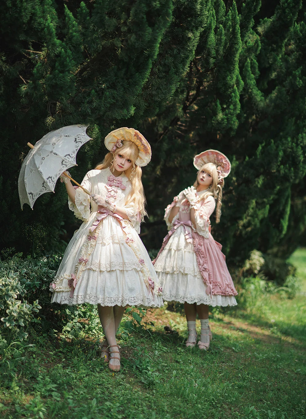 Miss Point - Lilyka Garden - Classic Lolita OP Dress Set Elegant Floral Wall Princess Sleeve