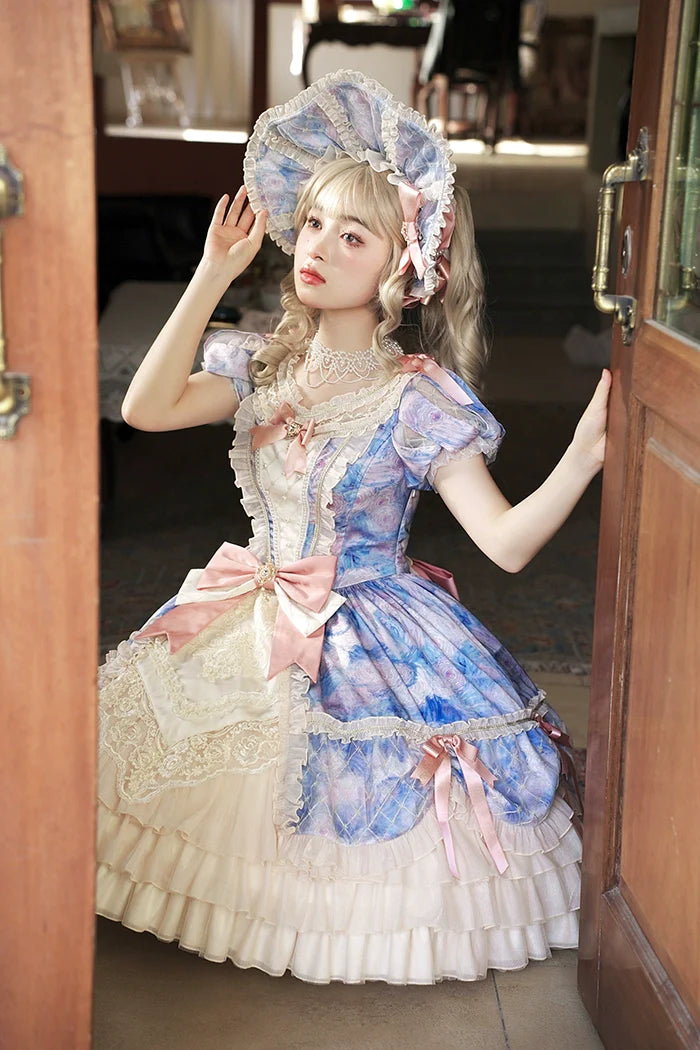 Alice Girl - Angel Heart - Sweet Lolita OP Dress, Tiered Ruffles