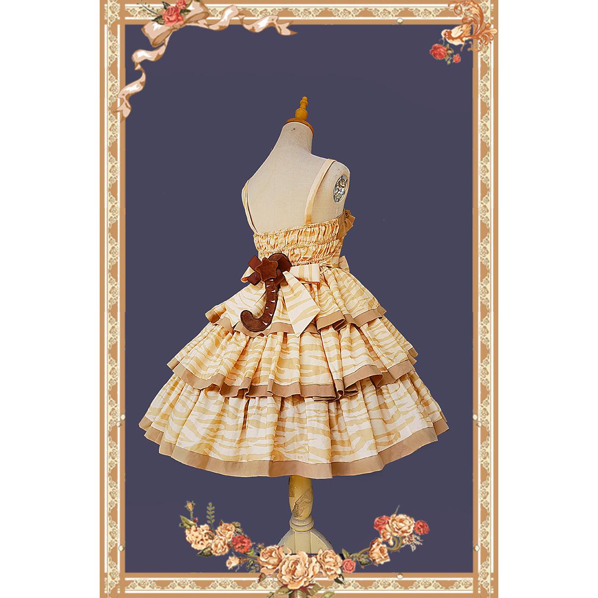 Infanta - Cloth Cat - Kawaii Lolita JSK Multi-Color Tiered Ruffles Dress