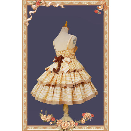 Infanta - Cloth Cat - Kawaii Lolita JSK Multi-Color Tiered Ruffles Dress