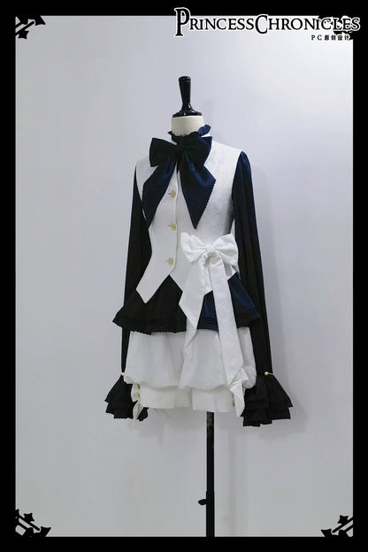 Princess Chronicles - Rabbit Hunter - Ouji Lolita Shirt Sapphire Blue Long Sleeve Blouse