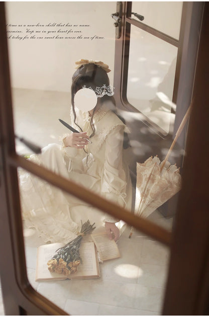 HuTaoMuJK - Wind Kiss Tulip - Classic Lolita OP Elegant Lolita Cardigan