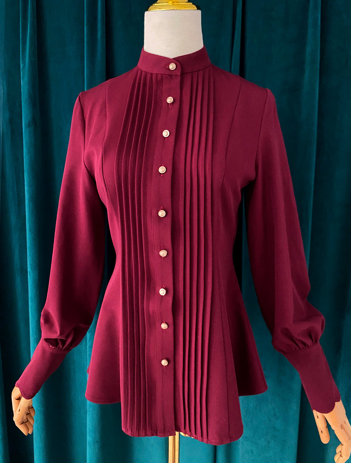 Little Dipper - Elegant Lolita Mutton Sleeve Stand Collar Blouse