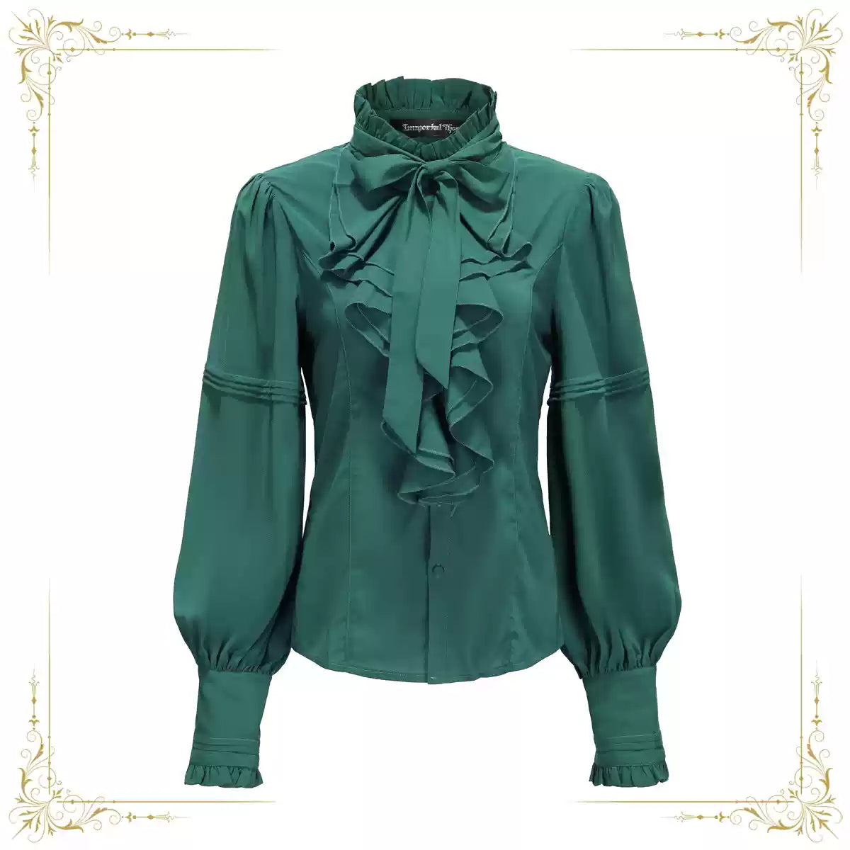 Immortal Thorn - Endless Promises - Vintage Ouji Lolita Shirt with Ruffle and Jabot Collar