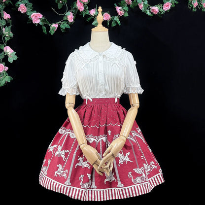 DMFS Lolita - Sweet Lolita Shirt Doll Collar Blouse High-waisted