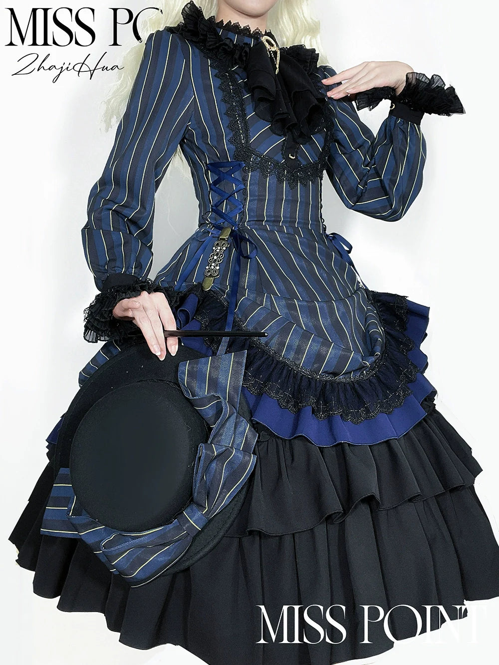 Miss Point - Perintz Manor - Gothic Lolita OP Long Sleeve Retro Lolita Dress