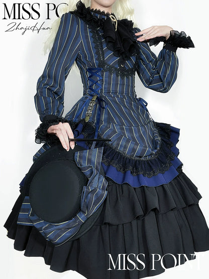 Miss Point - Perintz Manor - Gothic Lolita OP Long Sleeve Retro Lolita Dress