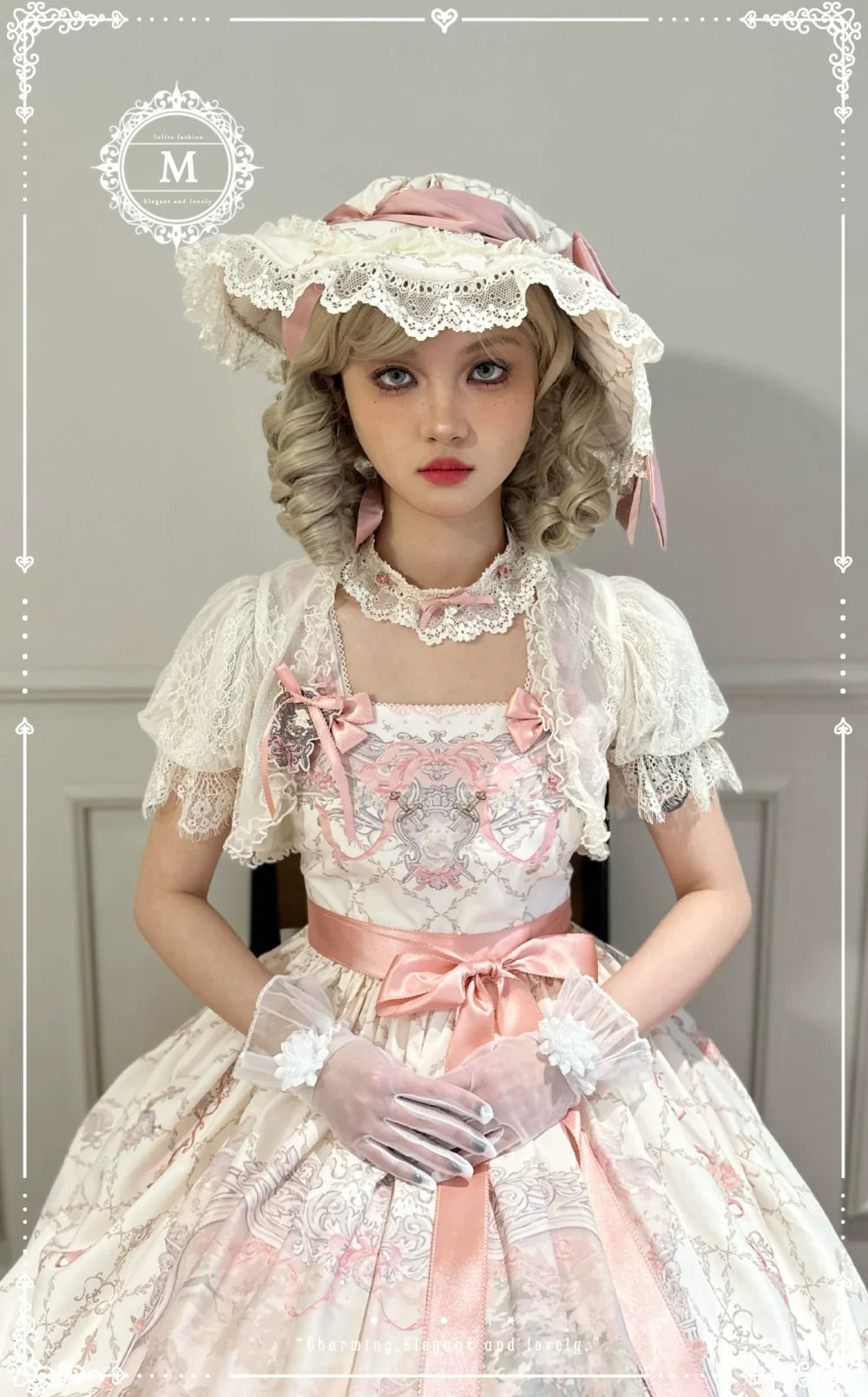 Moon River - Swan Lake Mirror - Pink Sweet Lolita Print JSK Dress