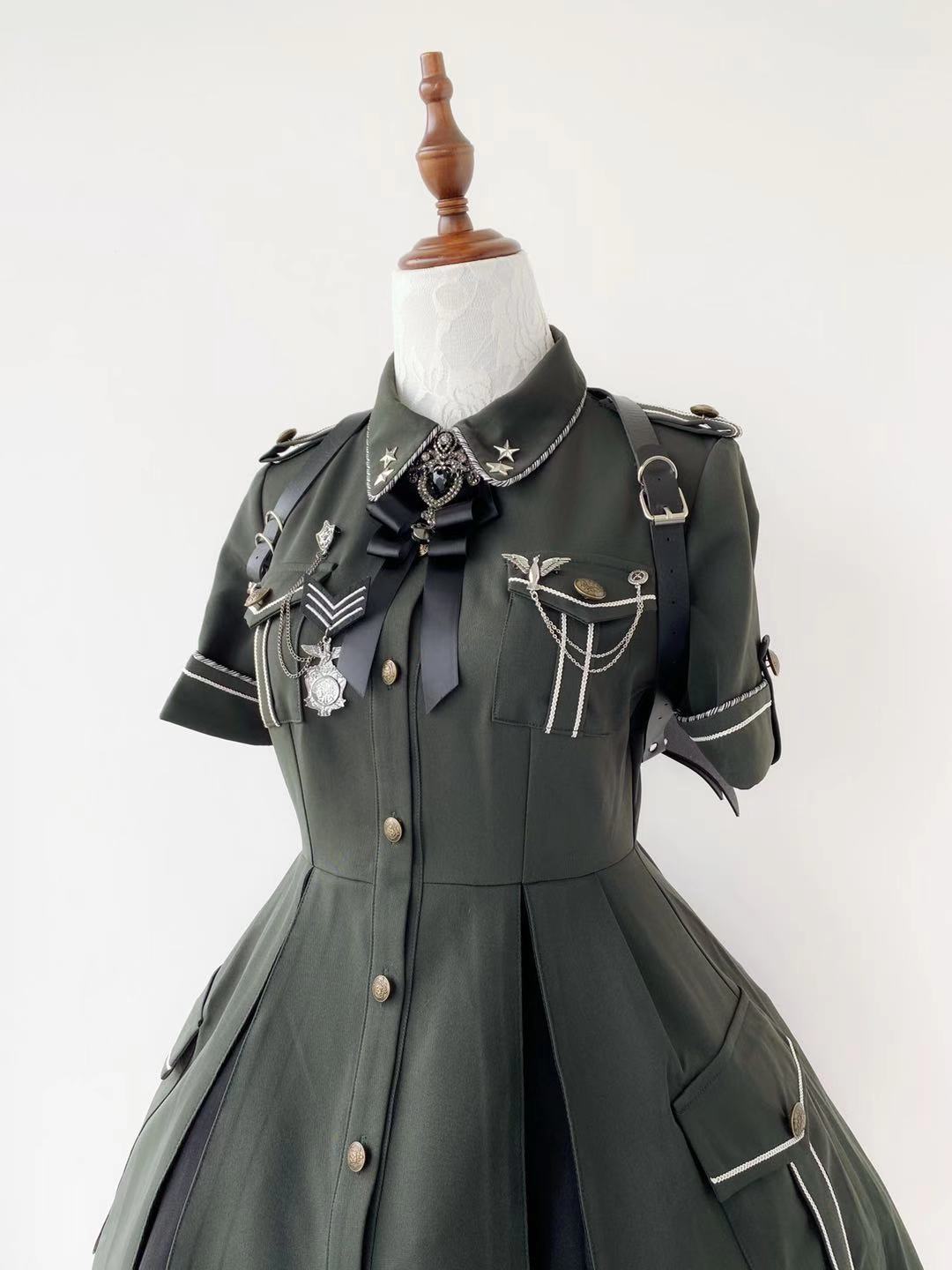 Your Highness - Evil Python 2.0 - Military Lolita Gothic OP Dress