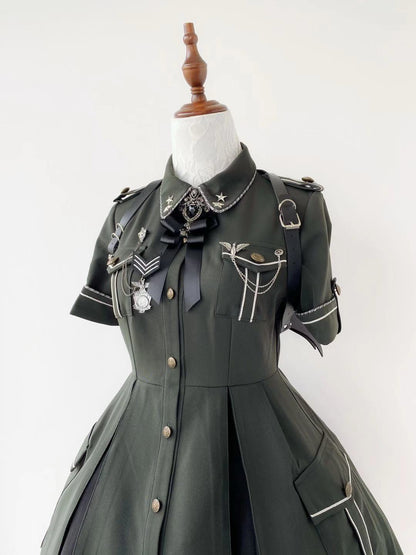 Your Highness - Evil Python 2.0 - Military Lolita Gothic OP Dress
