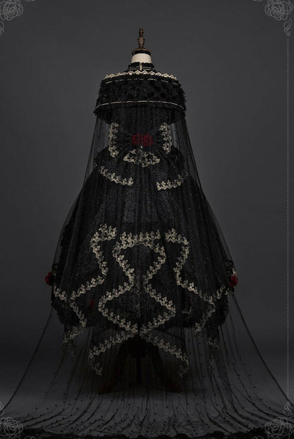 Youpairui - Helena - White and Black Lolita Tea Party JSK Suit