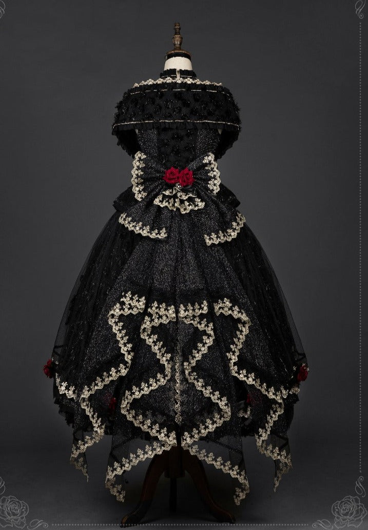 Youpairui - Helena - White and Black Lolita Tea Party JSK Suit