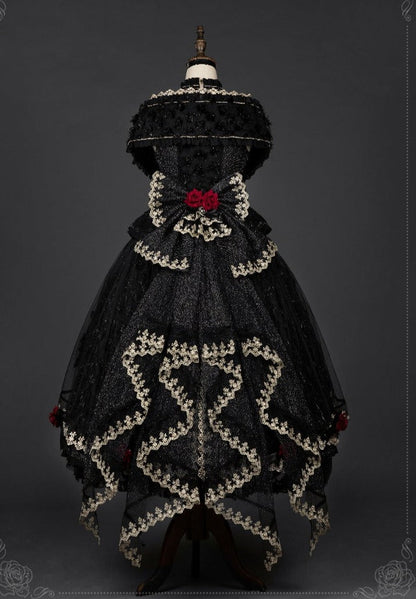 Youpairui - Helena - White and Black Lolita Tea Party JSK Suit