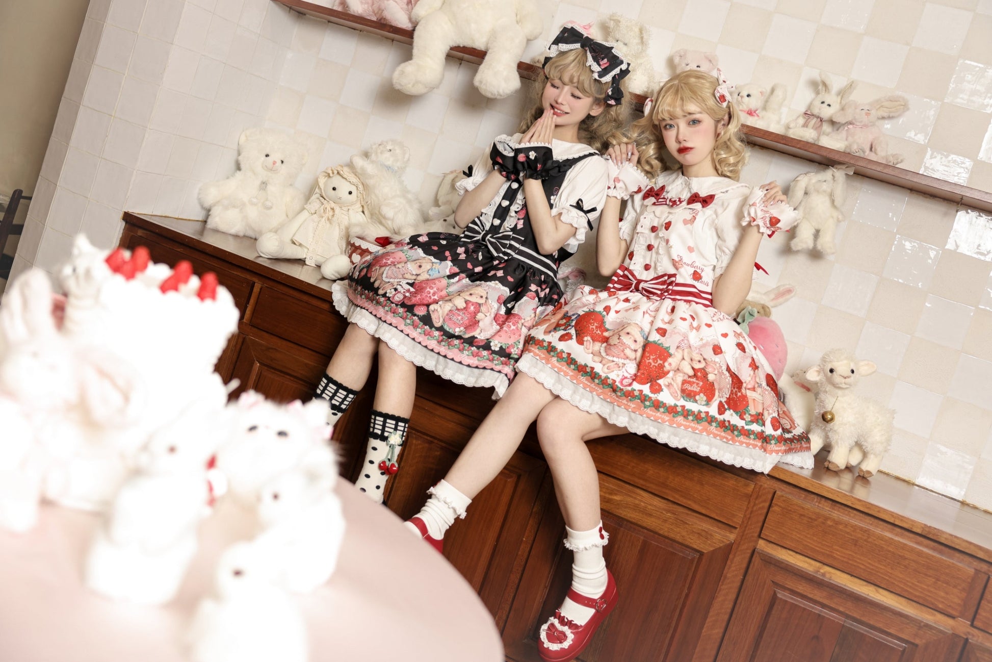 Polaris Lolita - Rabbit Berry Gift Box - Sweet Lolita Salopette and Dress Set