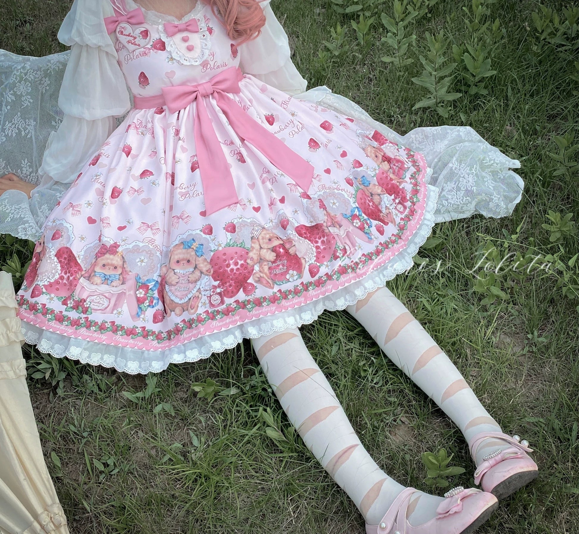 Polaris Lolita - Rabbit Berry Gift Box - Sweet Lolita JSK Pink Lolita Dress