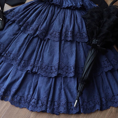 Miss Point - Forest Waltz - Classic Lolita Tiered Skirt Multi-layer Embroidered SK