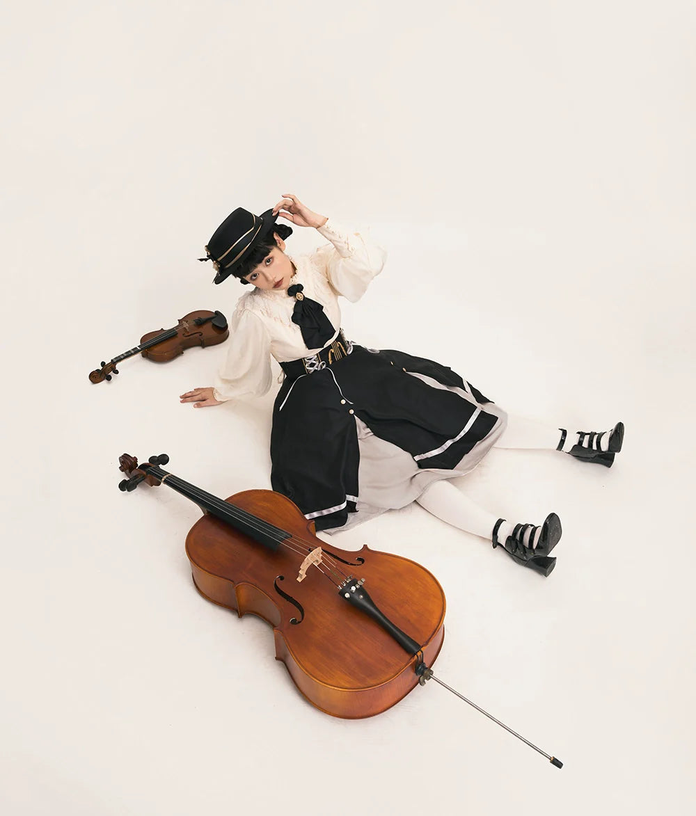 Miss Point - Golden Movement - Elegant Lolita Fishbone Skirt Customized