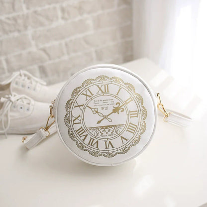 Kira - Alice Clock - Kawaii Lolita Shoulder Bag Round Lolita Crossbody Bag