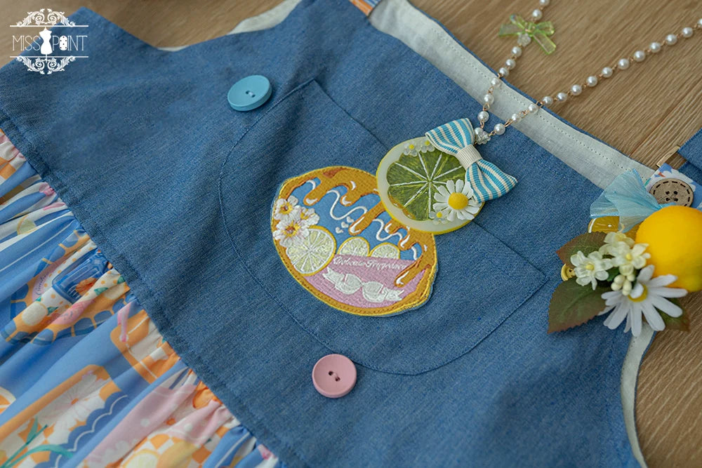 Miss Point - Daisy Lemon - Kawaii Lolita Lemon Print JSK Customized
