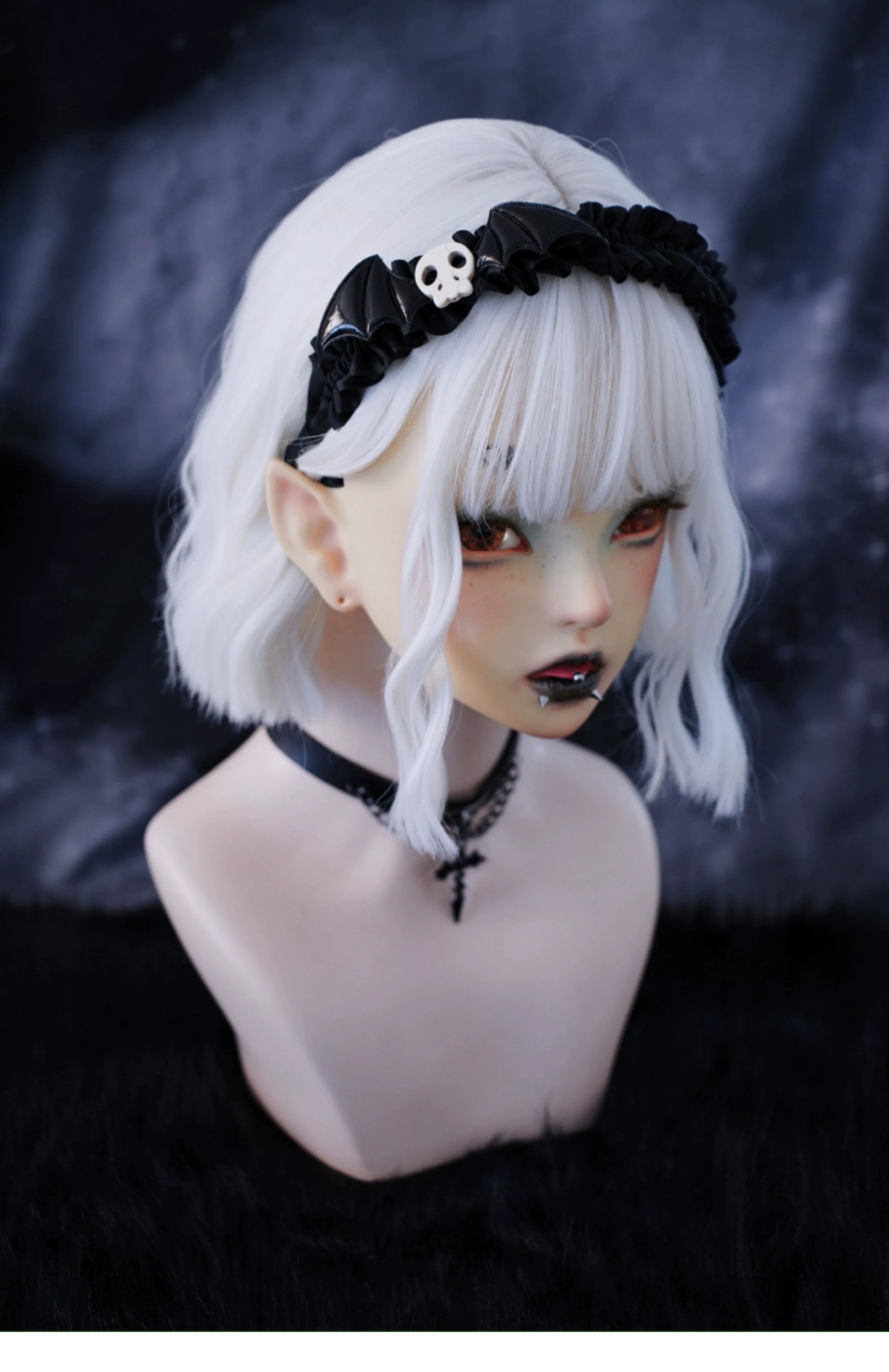 Strange Sugar - Gothic Hair Accessories Set Skulls Sharks Lolita Clips Headbands