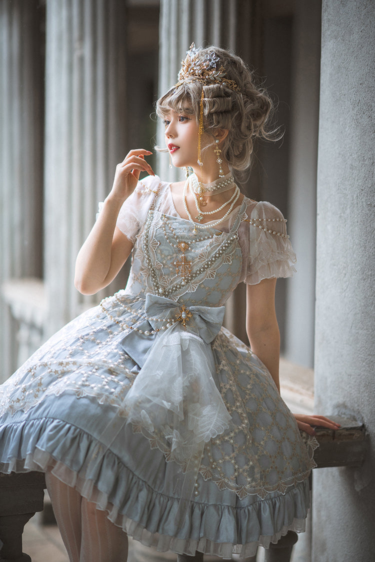 Lingxi Lolita - Greek Style Vintage Handmade Bead Lolita Dress