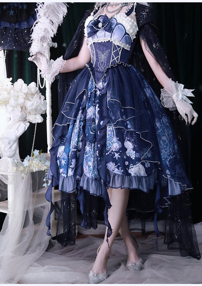 YingLuoFu - Original Elegant Lolita Blue Lolita JSK