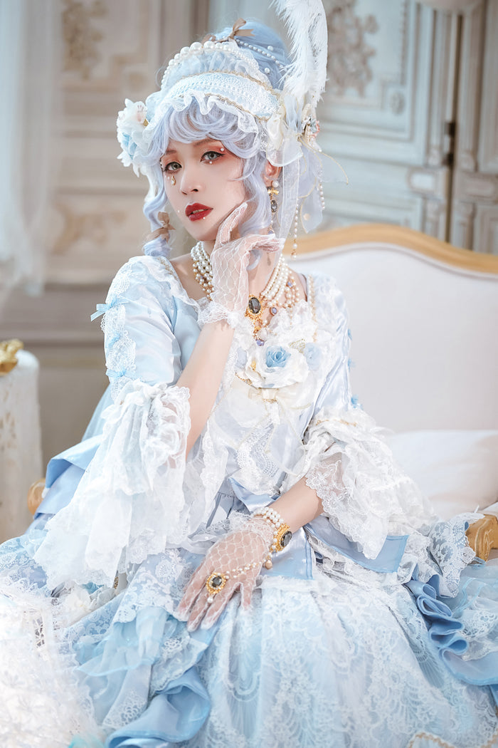 Rose of Sharon - Classic Lolita Pearl Bracelet with Ring