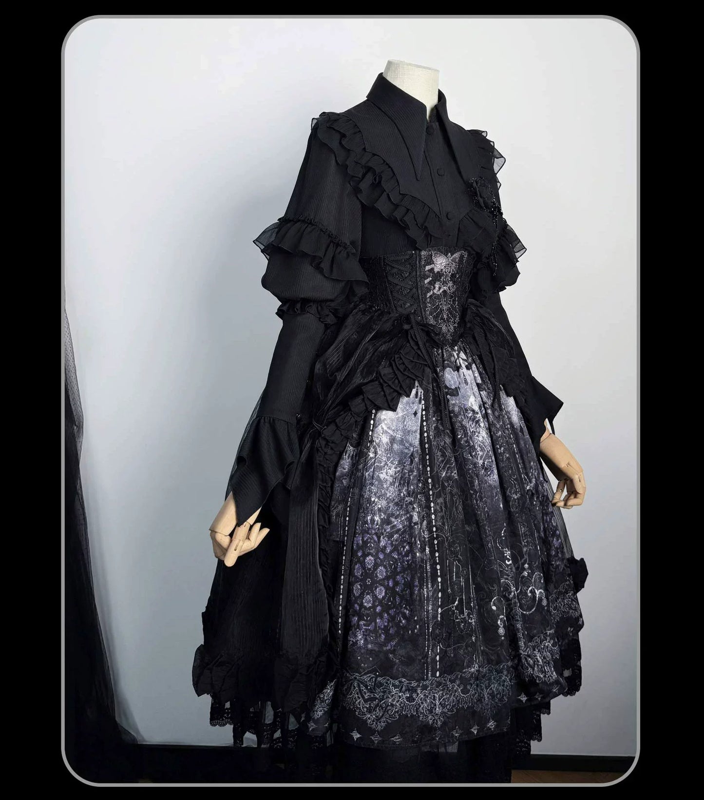 Susin Lolita - Bone-Eroded Butterfly - Gothic Lolita JSK & SK Set