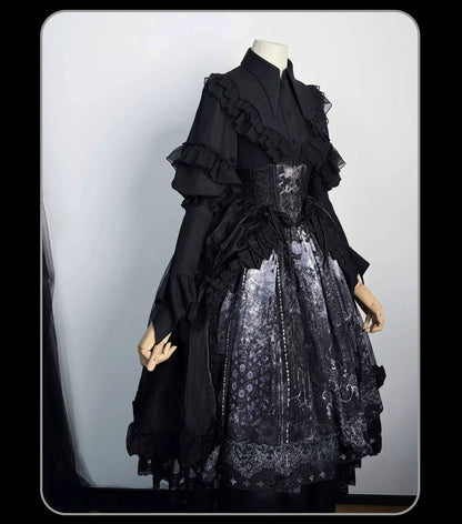 Susin Lolita - Bone-Eroded Butterfly - Gothic Lolita JSK & SK Set