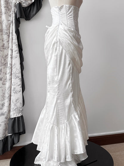 Muppet Mind Ben - Oracle - Gothic Lolita Mermaid Long Drape Skirt with Fishbone Corset