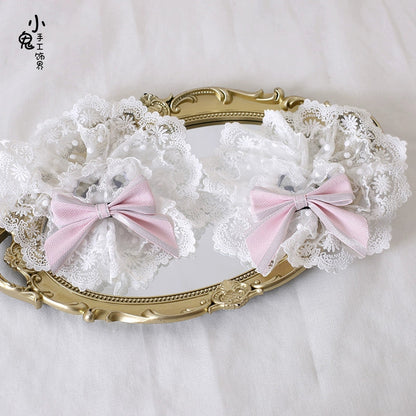 Xiaogui - Sweet Lolita Headdress Pink Handmade Christmas Accessories