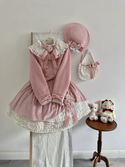 LeMiroir - Winter Solstice - Elegant Lolita Hat, Detachable Collar, Handbag